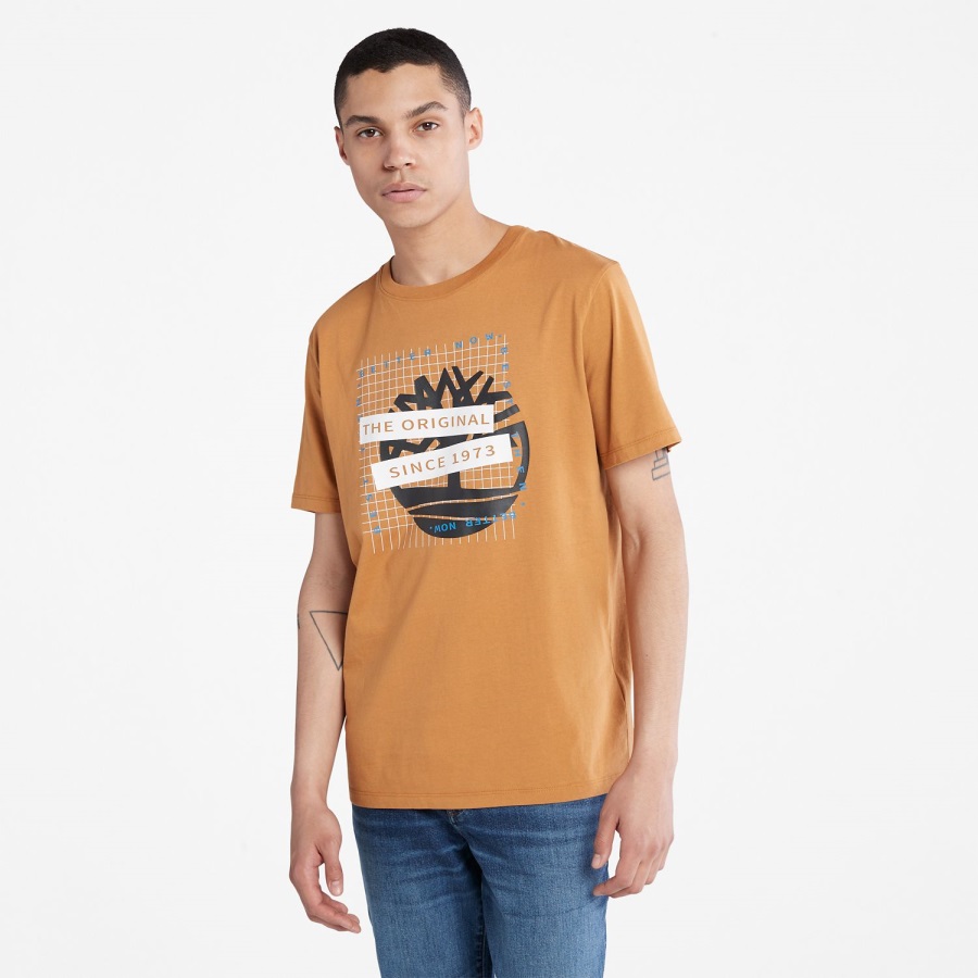 Wheat Timberland Ireland Men's Front-Graphic T-Shirt