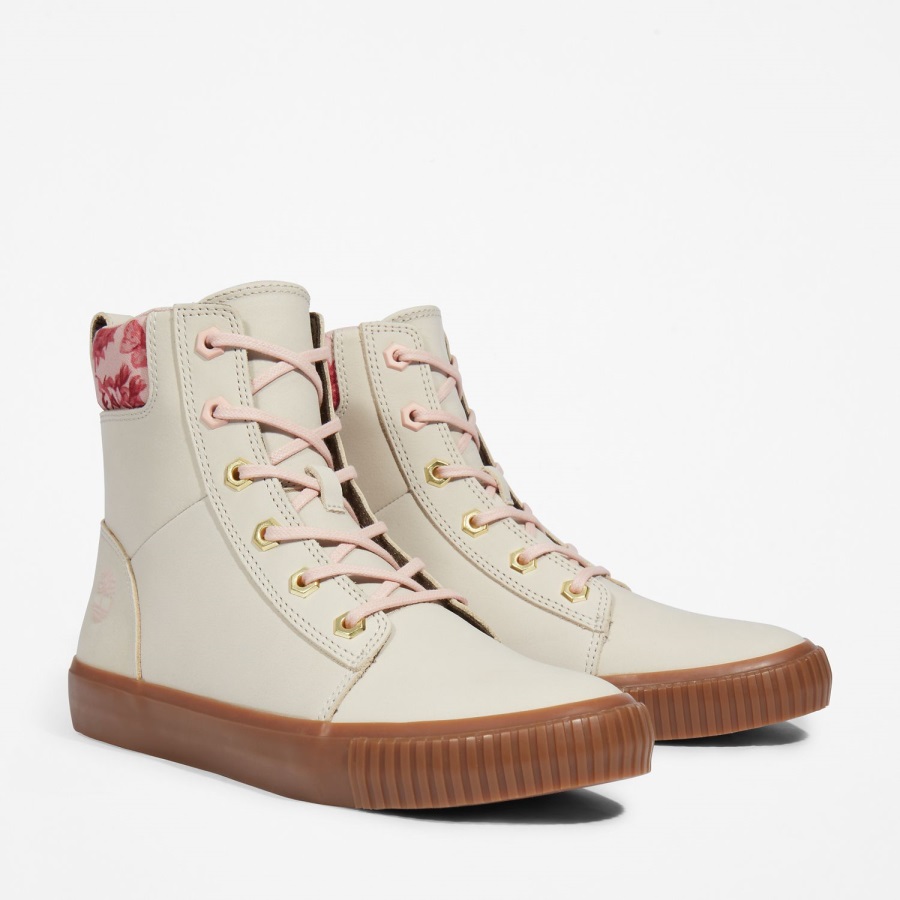 White Nubuck/Floral Women's Skyla Bay 6-Inch Boots Timberland Ireland