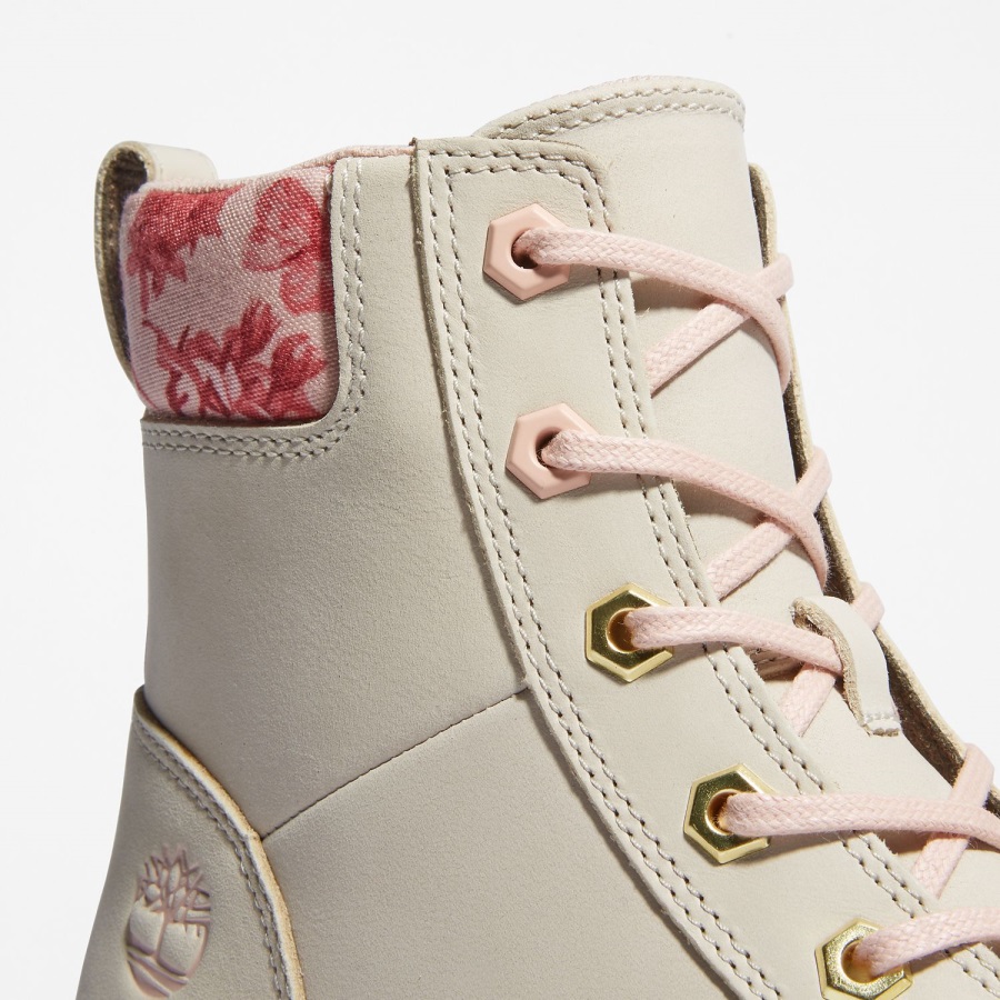 White Nubuck/Floral Women's Skyla Bay 6-Inch Boots Timberland Ireland