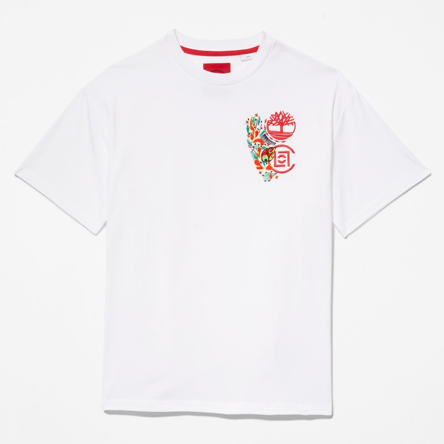 White Timberland Ireland Clot X Short-Sleeve T-Shirt