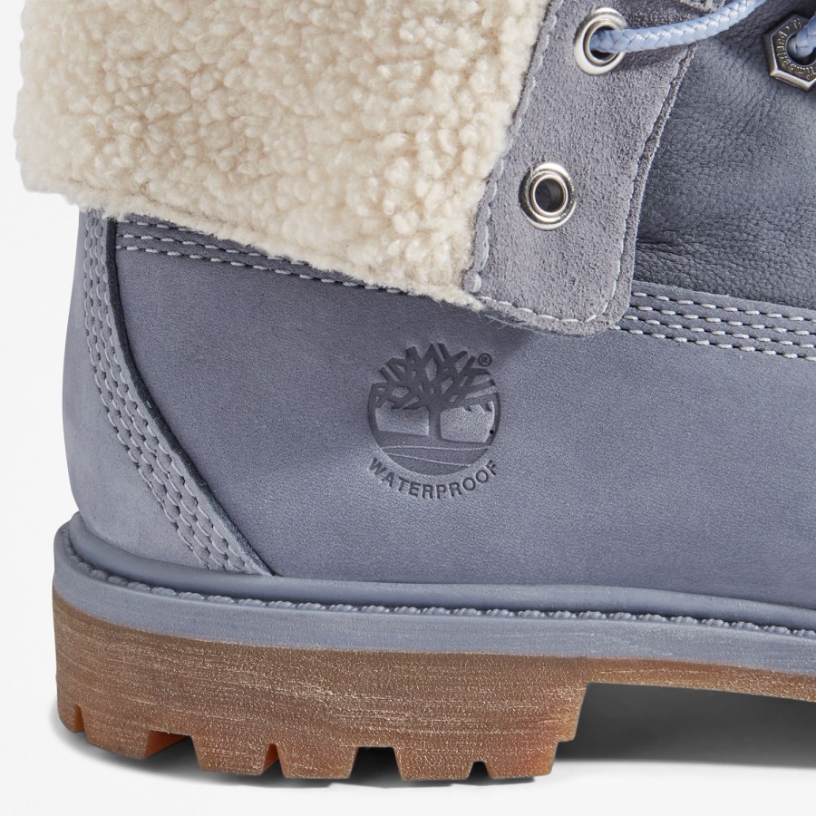Women's Authentics Waterproof Roll-Top Boots Medium Blue Nubuck Timberland Ireland