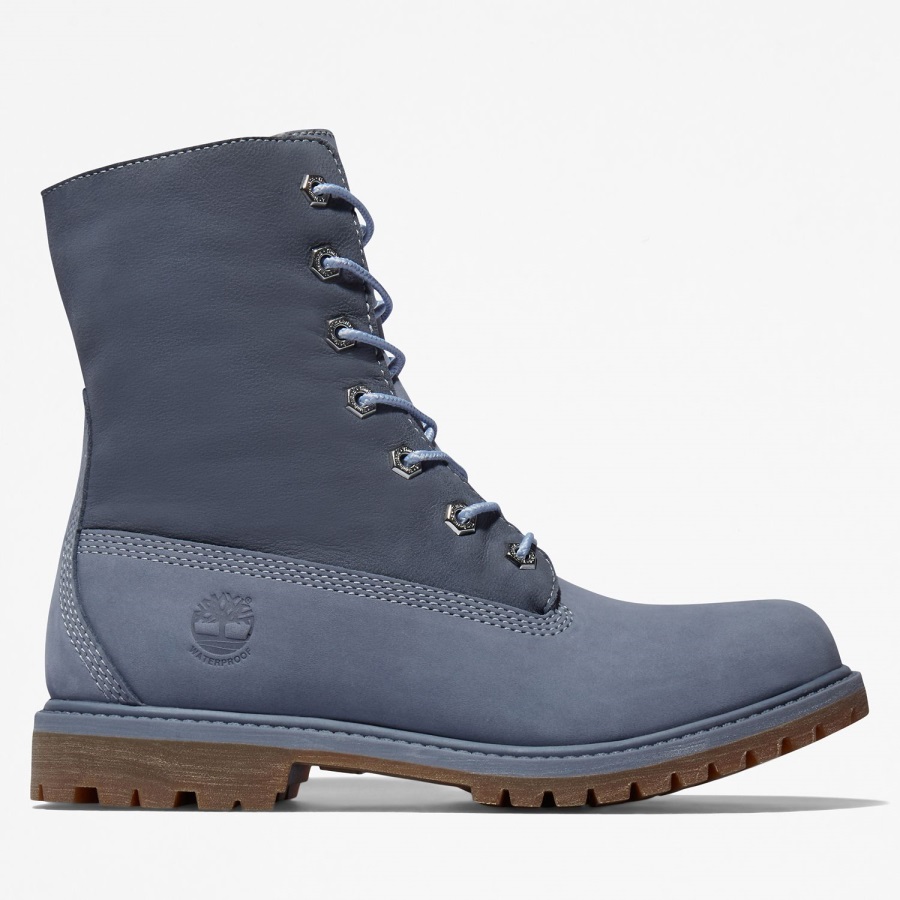 Women's Authentics Waterproof Roll-Top Boots Medium Blue Nubuck Timberland Ireland