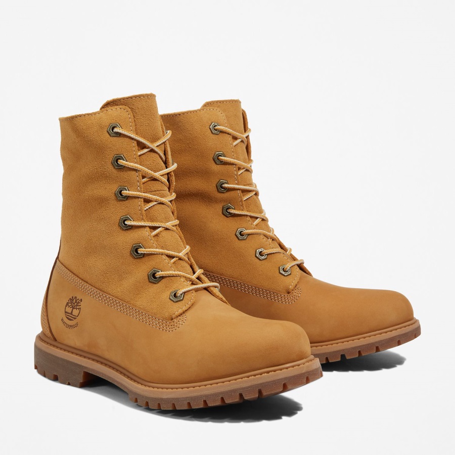 Women's Authentics Waterproof Roll-Top Boots Timberland Ireland Wheat Nubuck