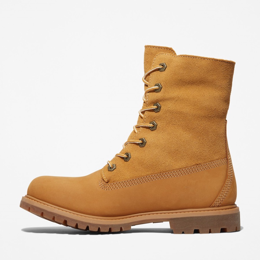 Women's Authentics Waterproof Roll-Top Boots Timberland Ireland Wheat Nubuck