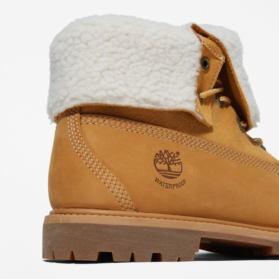 Women's Authentics Waterproof Roll-Top Boots Timberland Ireland Wheat Nubuck