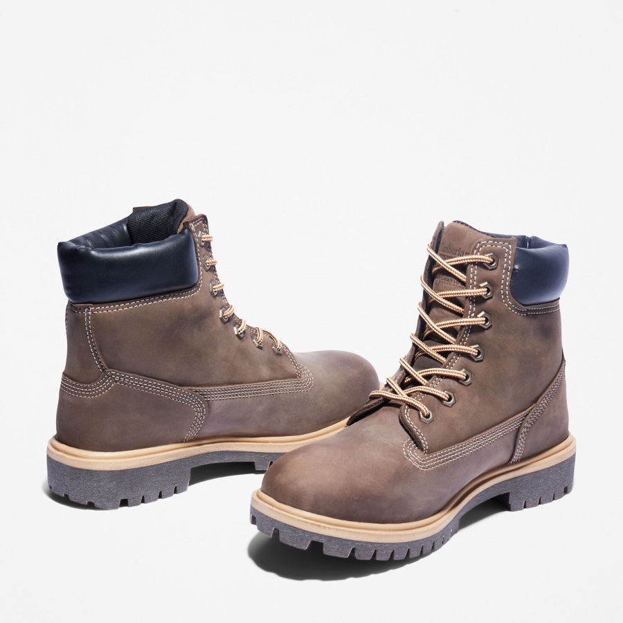 Women's Direct Attach 6 Waterproof Work Boot Timberland Ireland Turkish Coffee Full-Grain Leather
