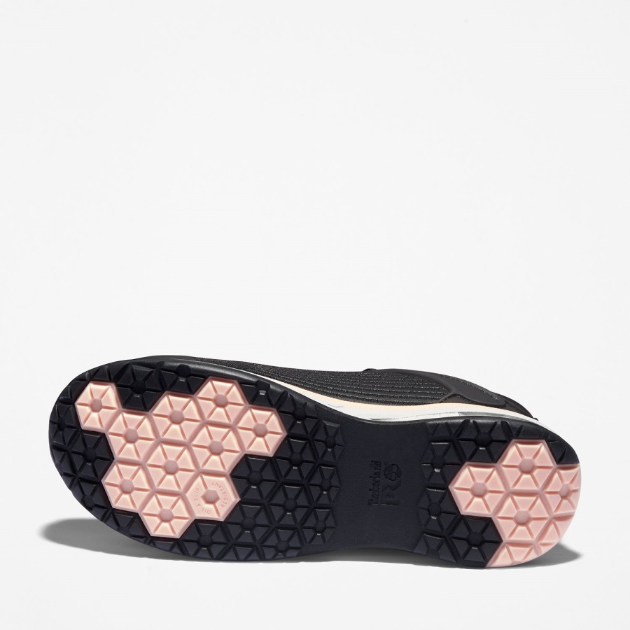 Women's Drivetrain Composite Toe Work Sneaker Black Ripstop Nylon/Pink Timberland Ireland