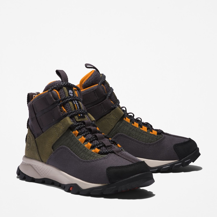 Women's Earthkeepers By Raeburn Garrison Trail Waterproof Hikers Dark Grey/Green Timberland Ireland