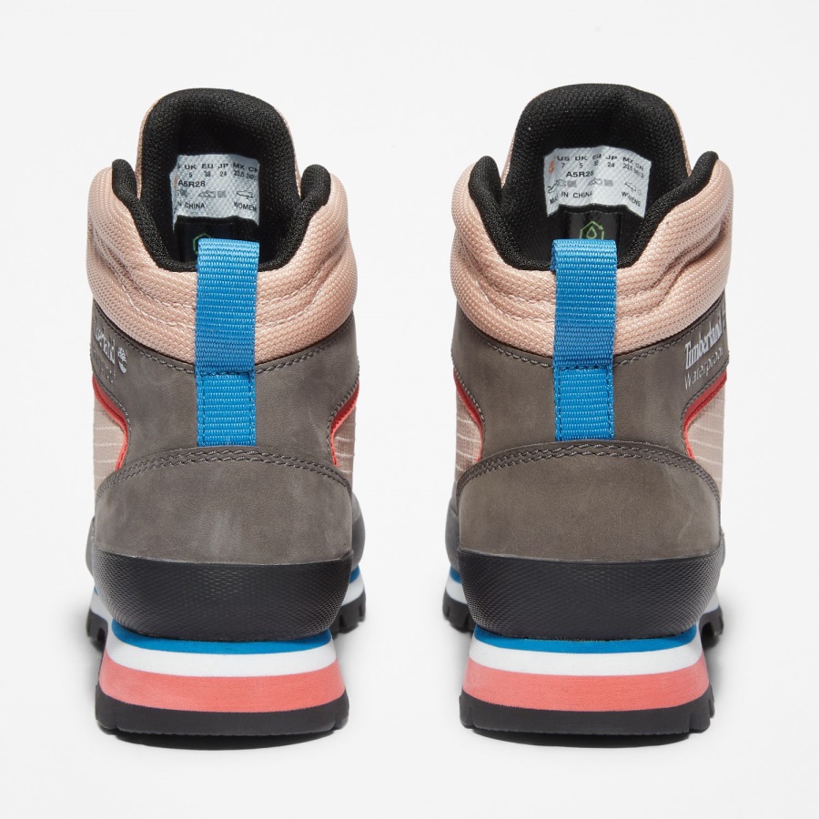 Women's Euro Hiker Waterproof Hiking Boots Medium Grey Nubuck/Pink Timberland Ireland