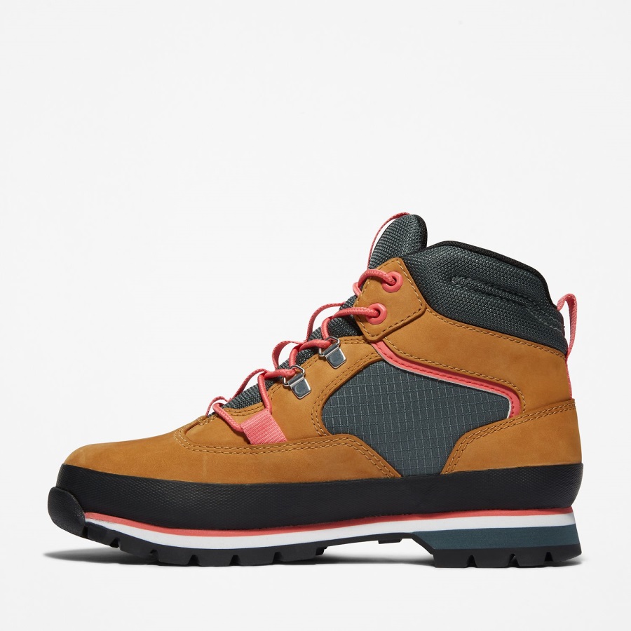 Women's Euro Hiker Waterproof Hiking Boots Timberland Ireland Wheat Nubuck/Green