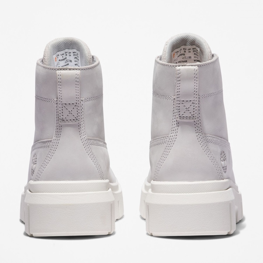 Women's Greyfield Leather Boots Timberland Ireland Light Grey Nubuck/Violet