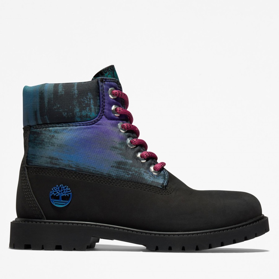 Women's Heritage Nl Sky Waterproof Boots Timberland Ireland Black Nubuck/Print