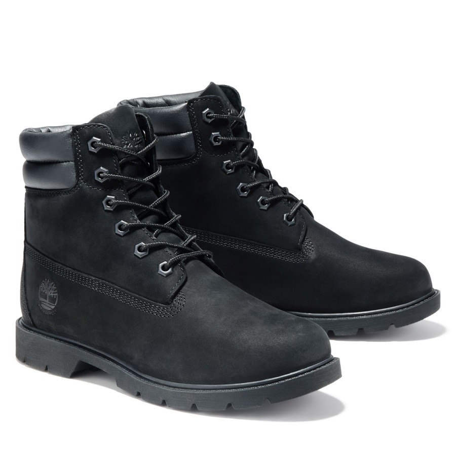 Women's Linden Woods 6-Inch Waterproof Boots Black Nubuck Timberland Ireland