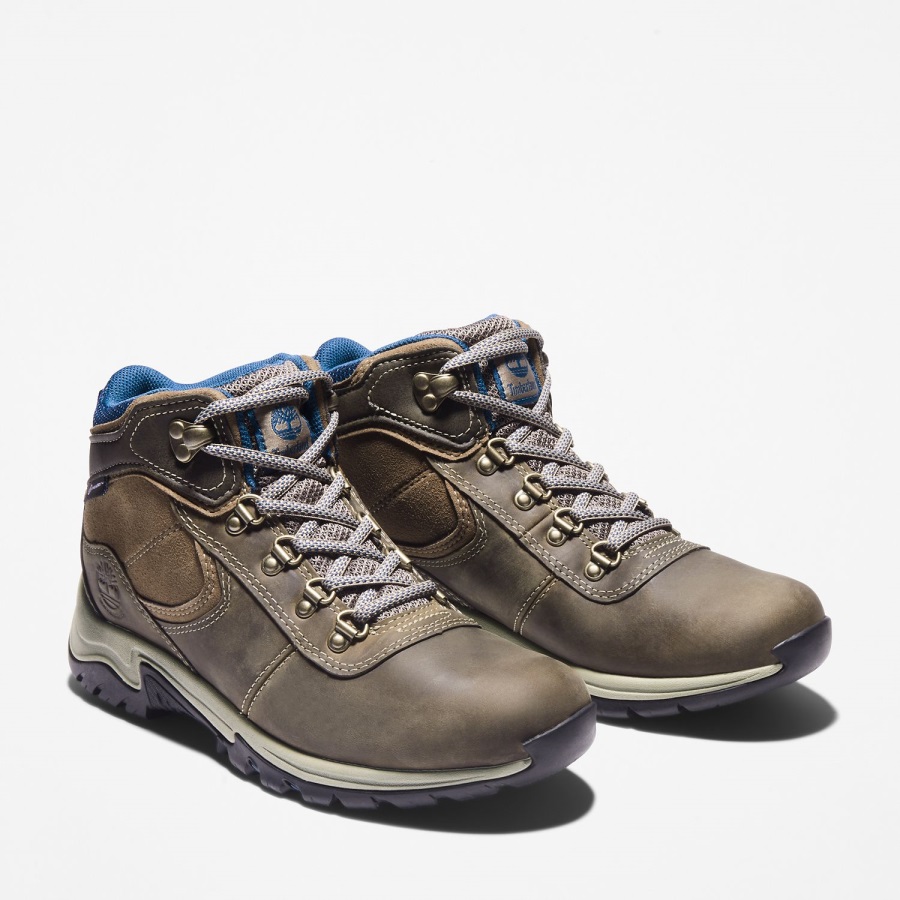 Women's Mt Maddsen Waterproof Hiking Boots Timberland Ireland Grey Full-Grain