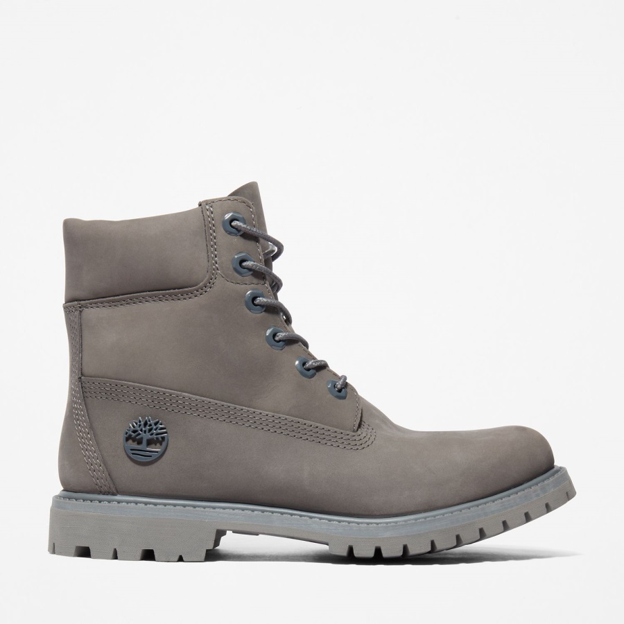 Women's Premium 6-Inch Waterproof Boots Medium Grey Nubuck Timberland Ireland