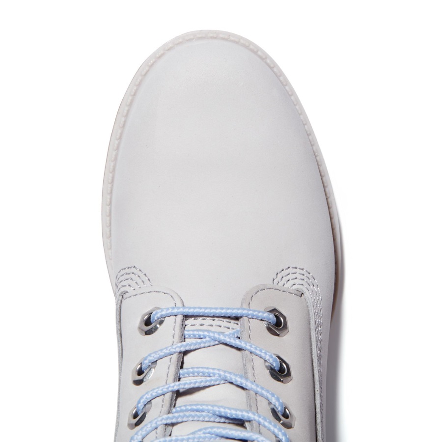 Women's Premium 6-Inch Waterproof Boots Timberland Ireland Lt Grey Nubuck/Blu