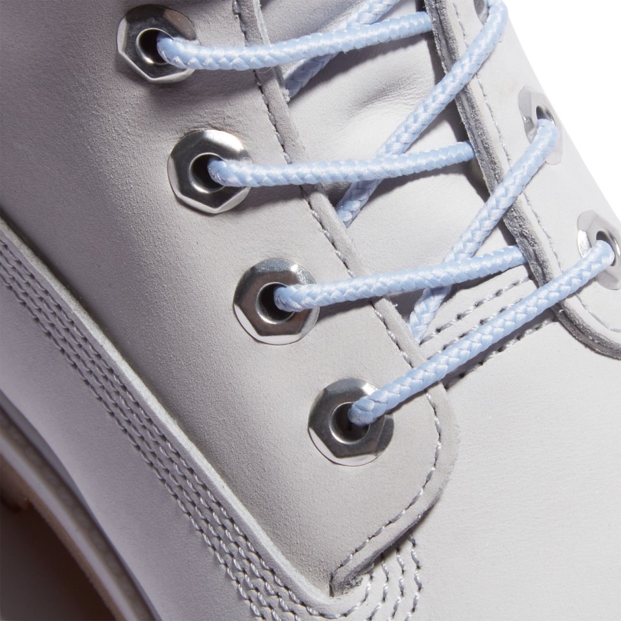 Women's Premium 6-Inch Waterproof Boots Timberland Ireland Lt Grey Nubuck/Blu