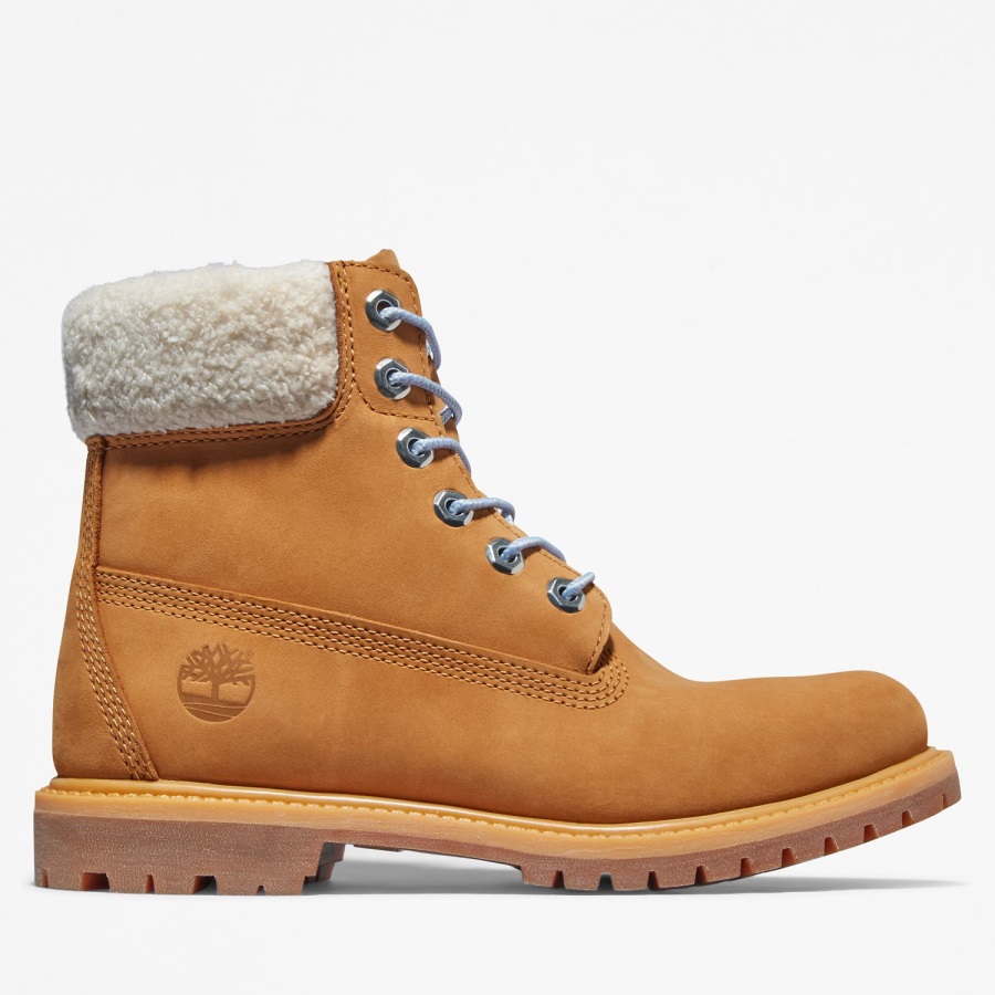 Women's Premium 6-Inch Waterproof Boots Timberland Ireland Wheat Nubuck/Blue