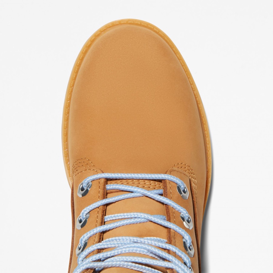 Women's Premium 6-Inch Waterproof Boots Timberland Ireland Wheat Nubuck/Blue