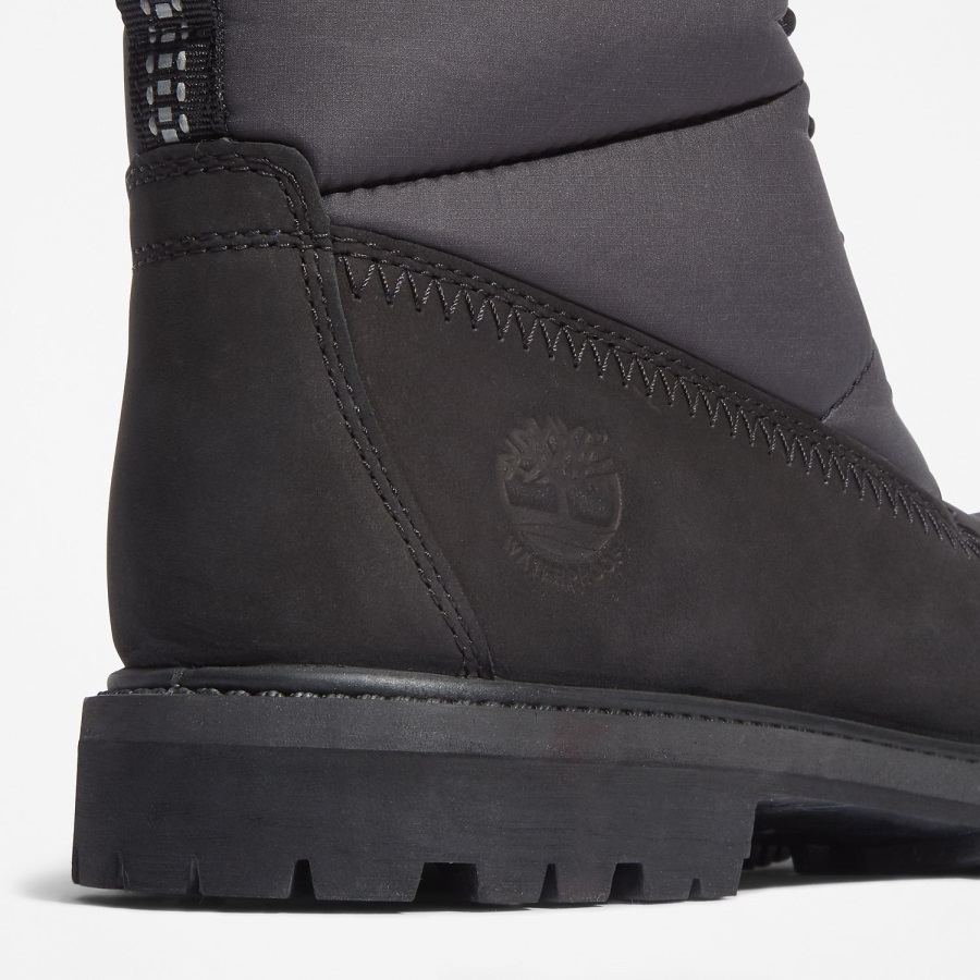 Women's Premium 6-Inch Waterproof Puffer Boots Black Nubuck Timberland Ireland