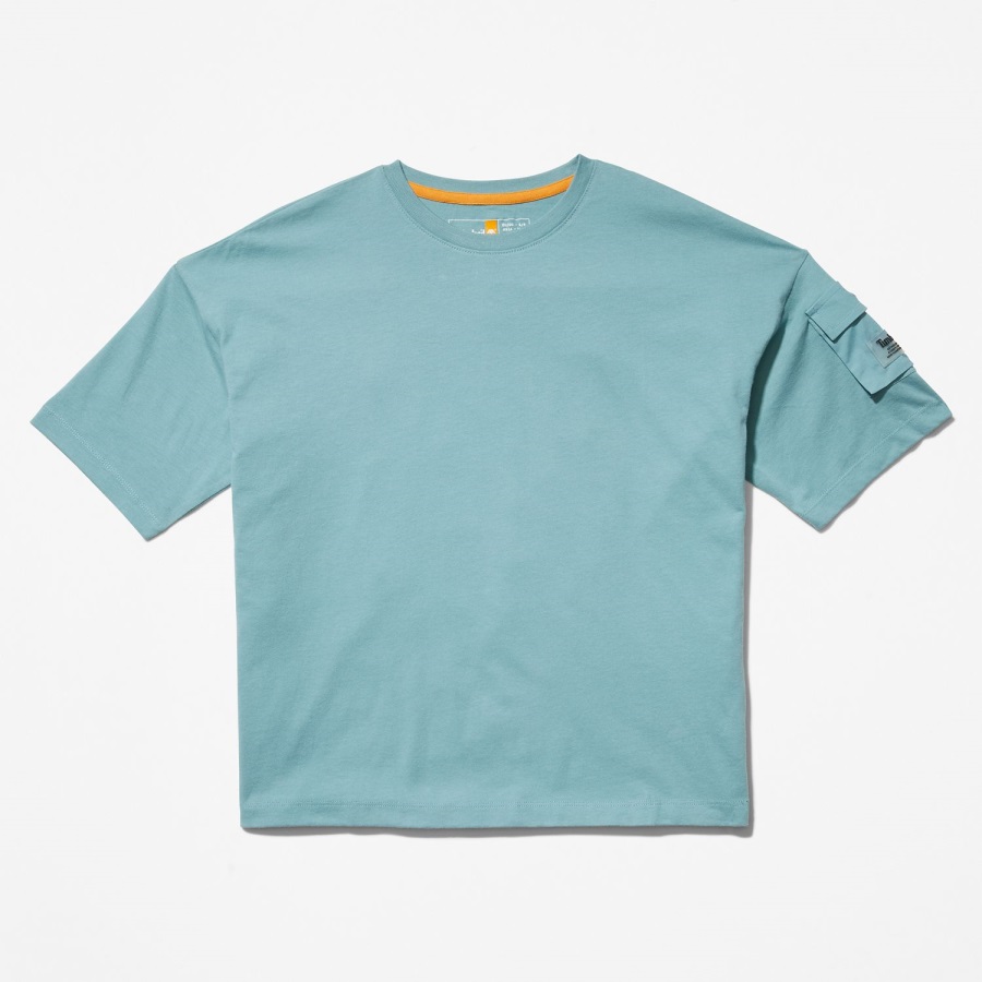 Women's Progressive Utility Pocket T-Shirt Mineral Blue Timberland Ireland