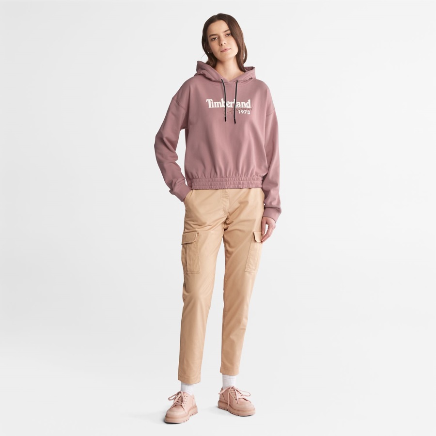 Women's Relaxed-Fit Logo Hoodie Timberland Ireland Grape Shake