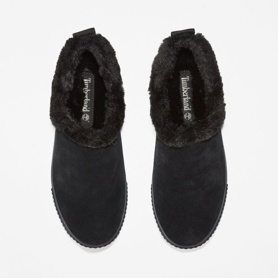 Women's Skyla Bay Warm-Lined Slip-Ons Timberland Ireland Black Suede