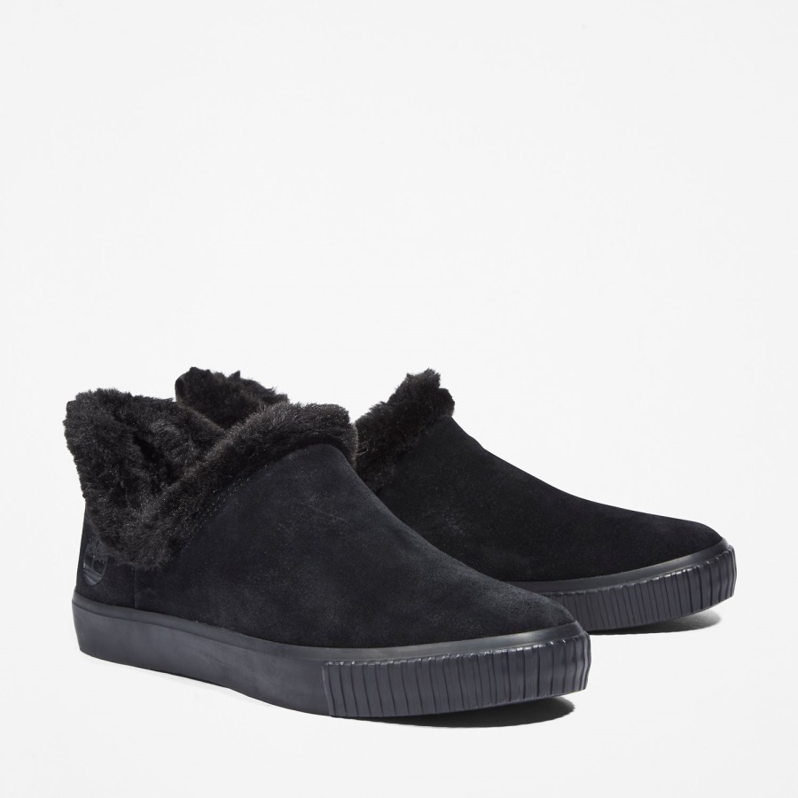 Women's Skyla Bay Warm-Lined Slip-Ons Timberland Ireland Black Suede