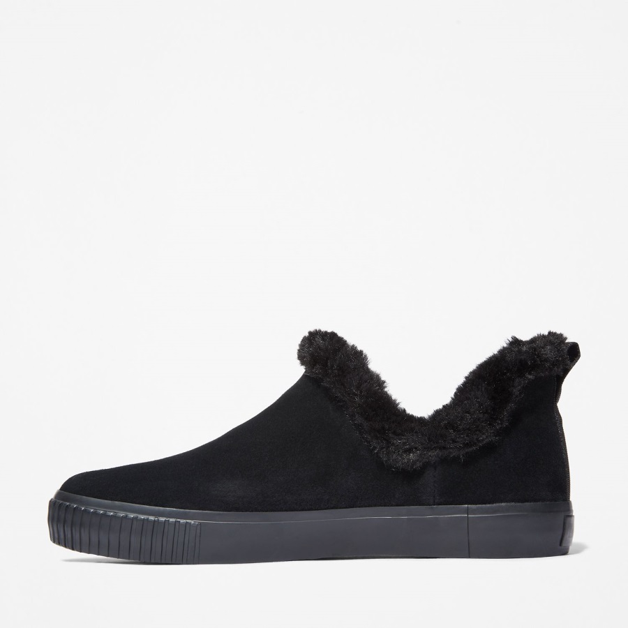Women's Skyla Bay Warm-Lined Slip-Ons Timberland Ireland Black Suede