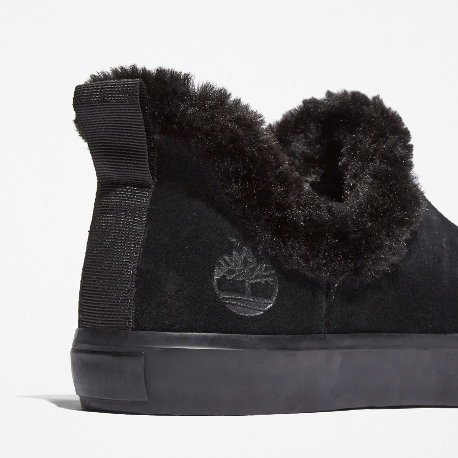 Women's Skyla Bay Warm-Lined Slip-Ons Timberland Ireland Black Suede