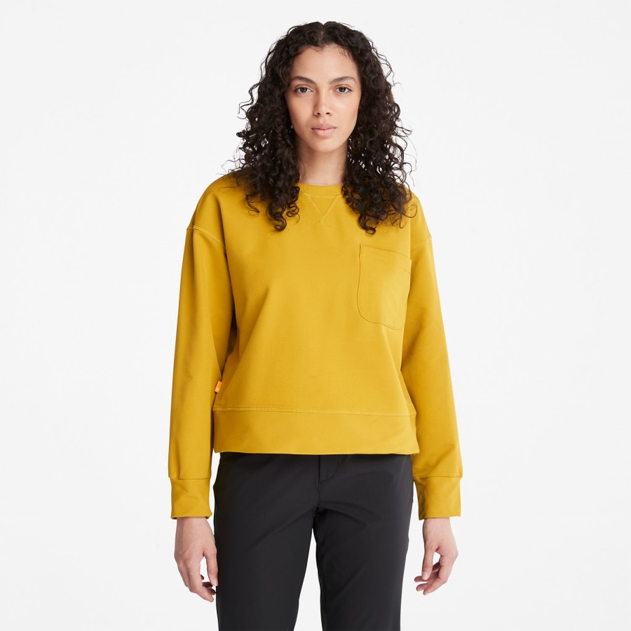 Women's Timberloop Hybrid Sweatshirt Mustard Timberland Ireland