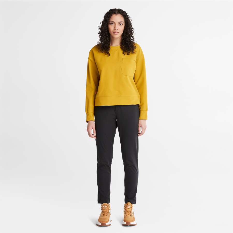 Women's Timberloop Hybrid Sweatshirt Mustard Timberland Ireland