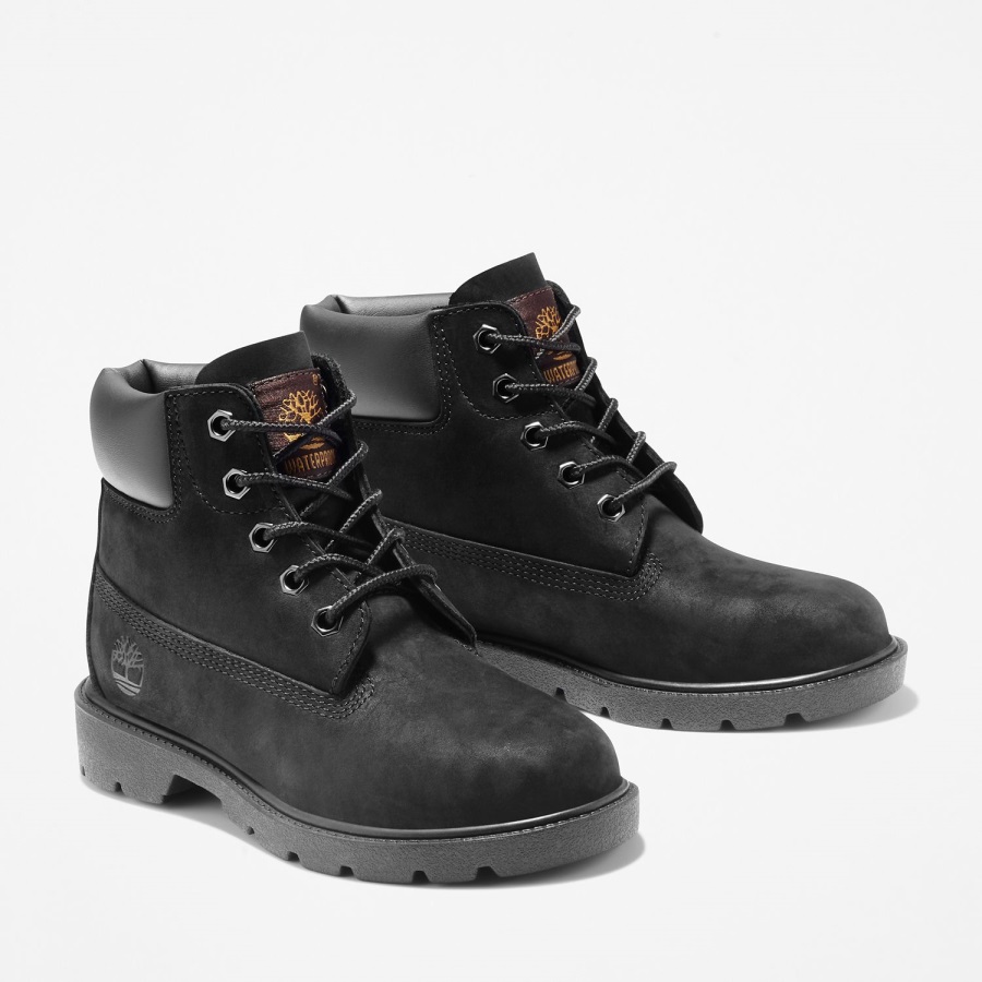 Youth Classic 6-Inch Boots Timberland Ireland Black Nubuck