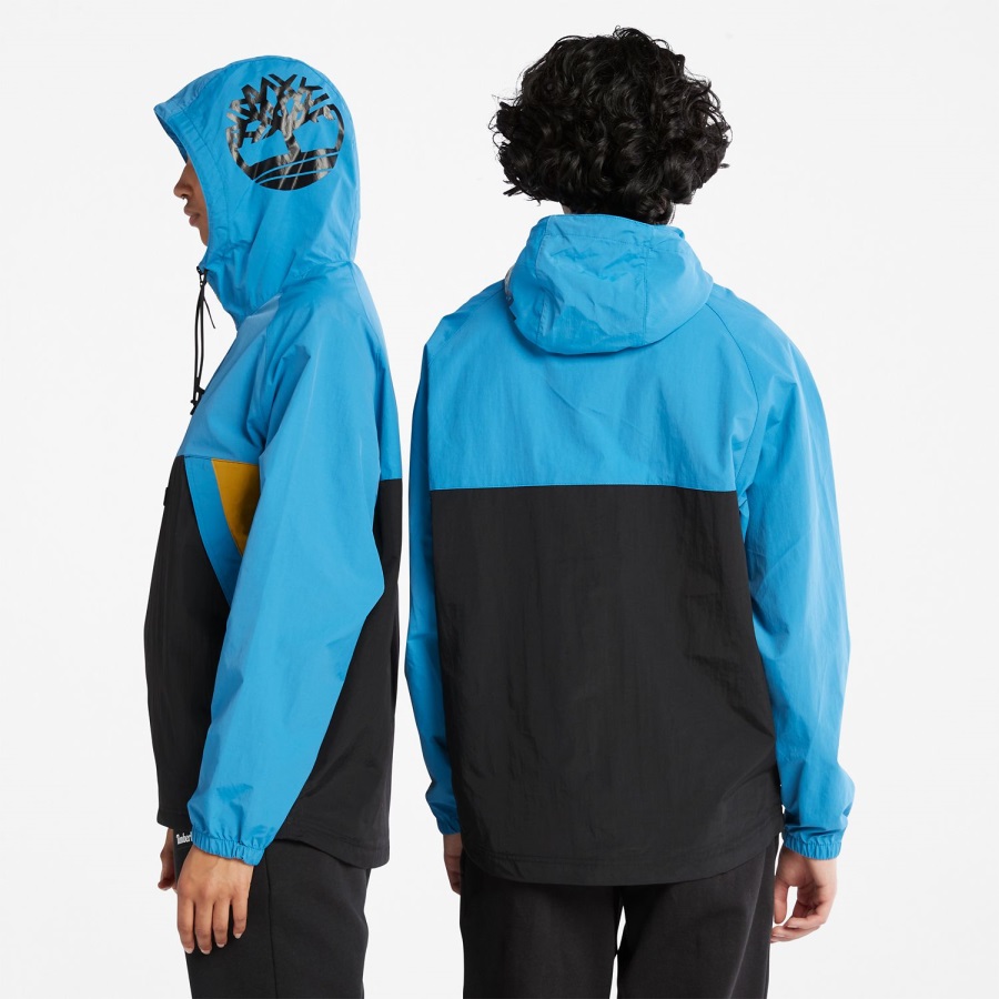 Zip-Neck Windbreaker Bright Blue/Black Timberland Ireland