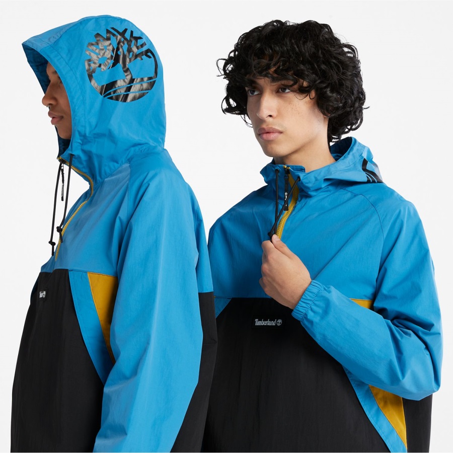 Zip-Neck Windbreaker Bright Blue/Black Timberland Ireland